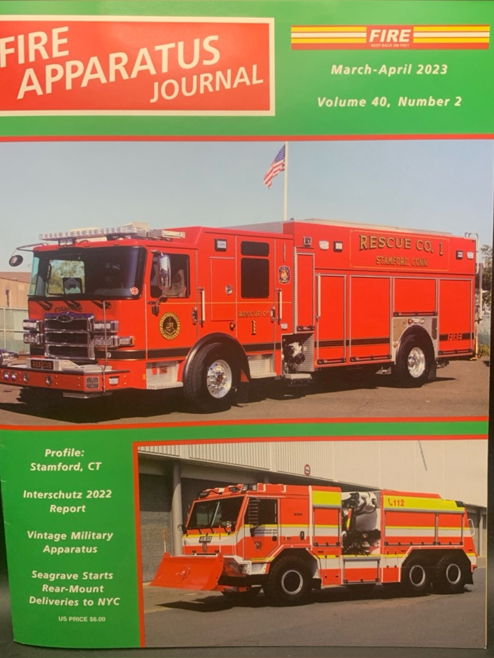 Fire Apparatus Journal March April 2023 Vol 40 Number 2 Stamford Ct Military